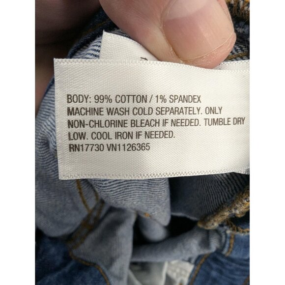 Universal Thread Overalls Womens 8 Blue Denim Bib Adjustable Straps Stretch - Picture 15 of 16